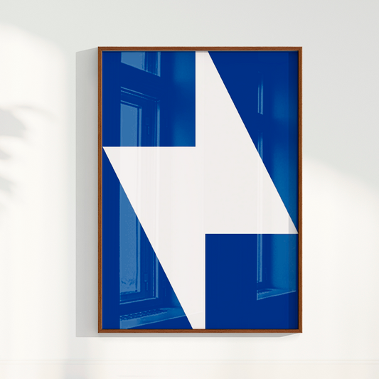 Quadro Geométrico Serpa Azul por Flávia Miranda