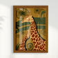 Girafa fundo Verde por Intui.Art
