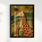 Girafa fundo Verde por Intui.Art