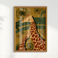 Girafa fundo Verde por Intui.Art