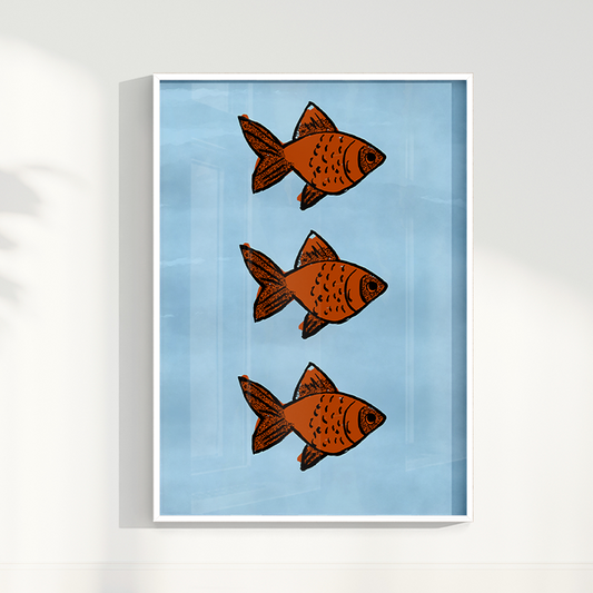 Quadro Gold Fish II por Bruna Miyuki
