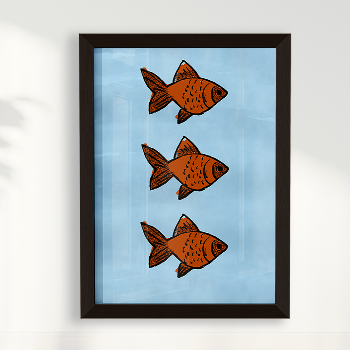 Quadro Gold Fish II por Bruna Miyuki