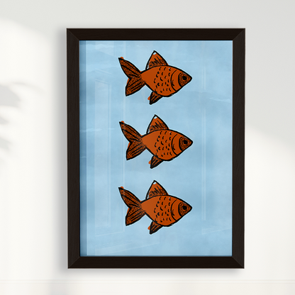Quadro Gold Fish II por Bruna Miyuki
