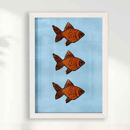 Quadro Gold Fish II por Bruna Miyuki