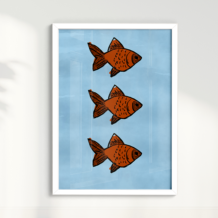 Quadro Gold Fish II por Bruna Miyuki