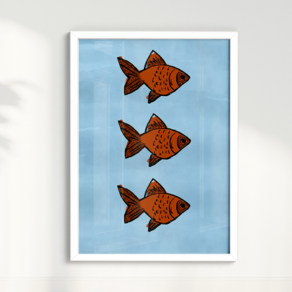 Quadro Gold Fish II por Bruna Miyuki
