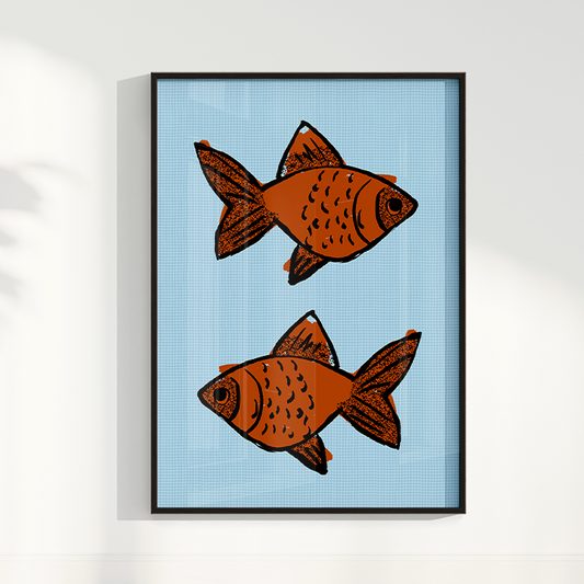 Quadro Gold Fish I por Bruna Miyuki