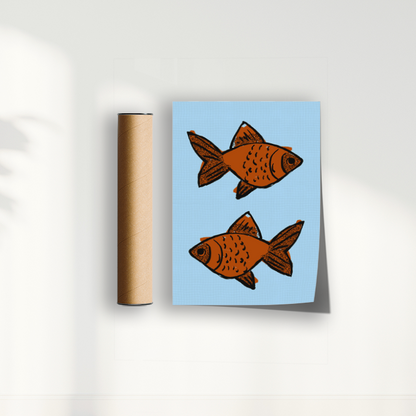 Quadro Gold Fish I por Bruna Miyuki