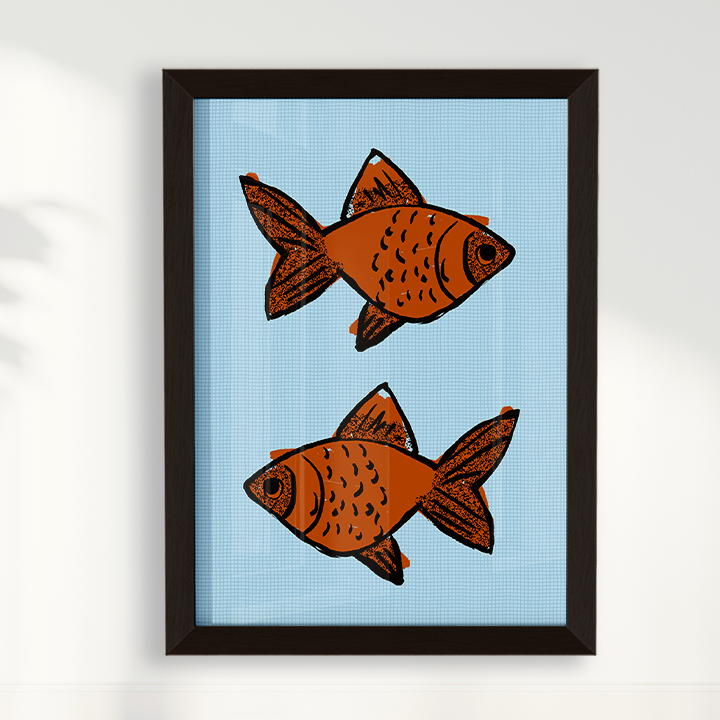 Quadro Gold Fish I por Bruna Miyuki