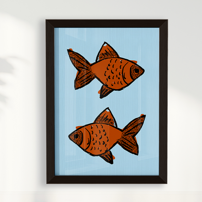 Quadro Gold Fish I por Bruna Miyuki