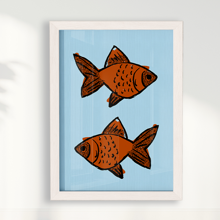 Quadro Gold Fish I por Bruna Miyuki