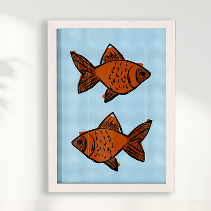 Quadro Gold Fish I por Bruna Miyuki