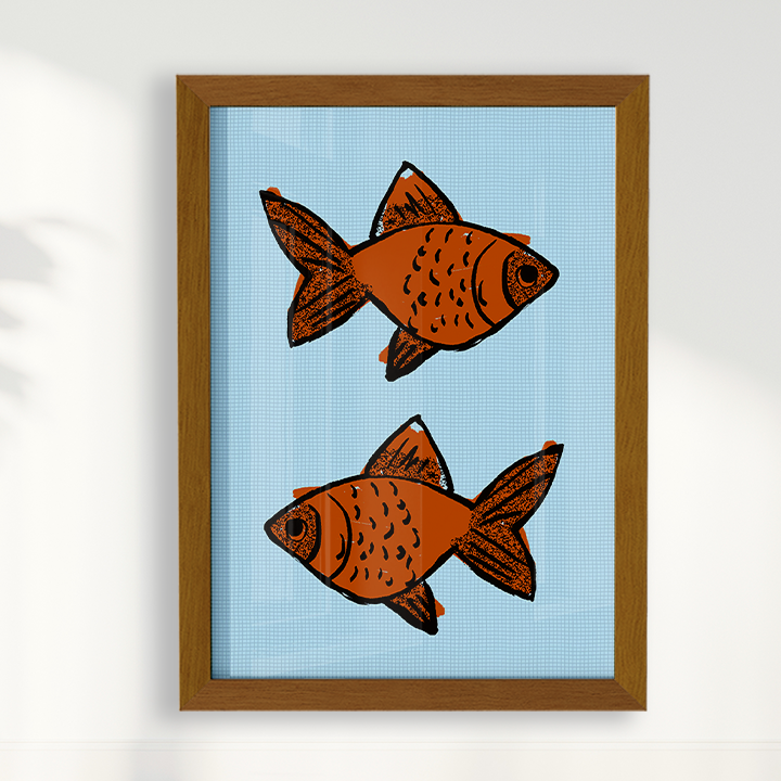 Quadro Gold Fish I por Bruna Miyuki