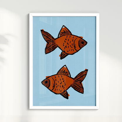 Quadro Gold Fish I por Bruna Miyuki