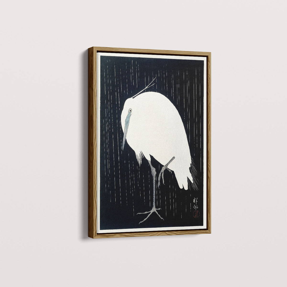 Quadro Garça arte japonesa de Ohara Koson