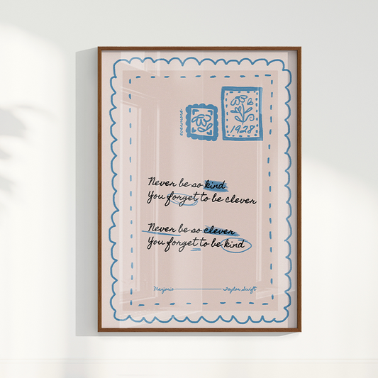 Quadro Kind and Clever por Larissa Lira