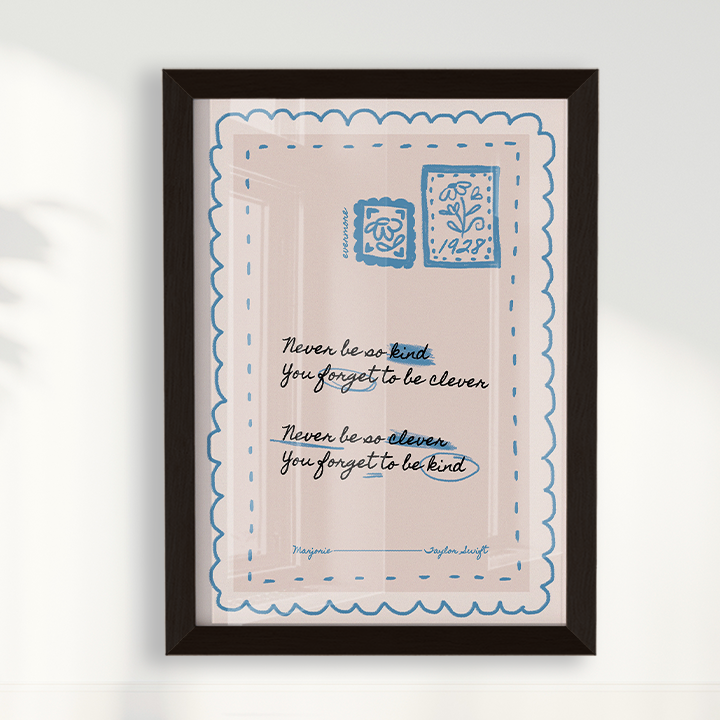 Quadro Kind and Clever por Larissa Lira