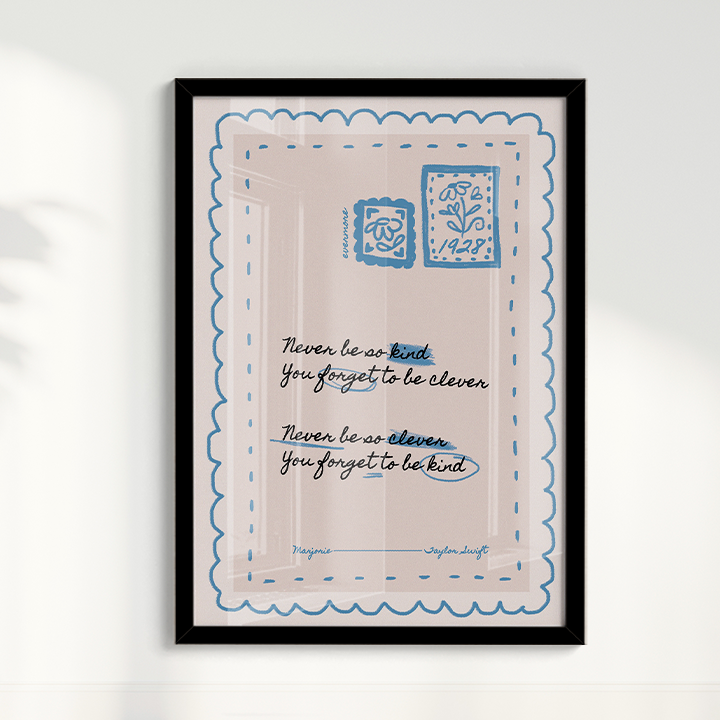 Quadro Kind and Clever por Larissa Lira