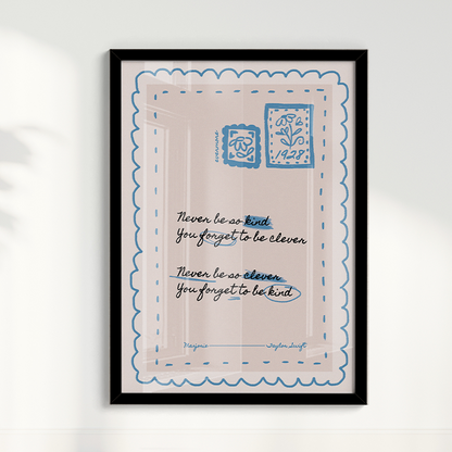Quadro Kind and Clever por Larissa Lira