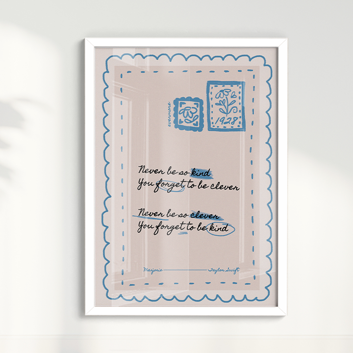 Quadro Kind and Clever por Larissa Lira