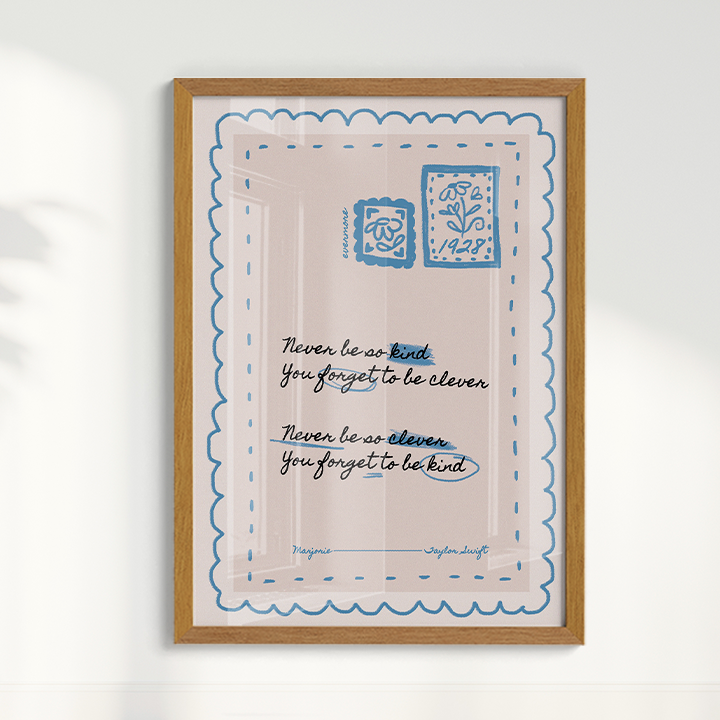 Quadro Kind and Clever por Larissa Lira