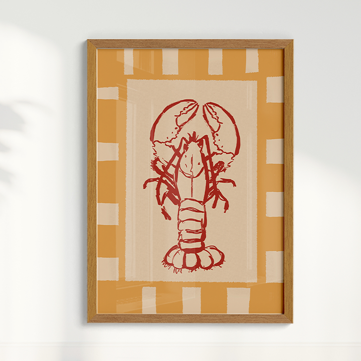 Quadro Lagosta por Bruna Miyuki
