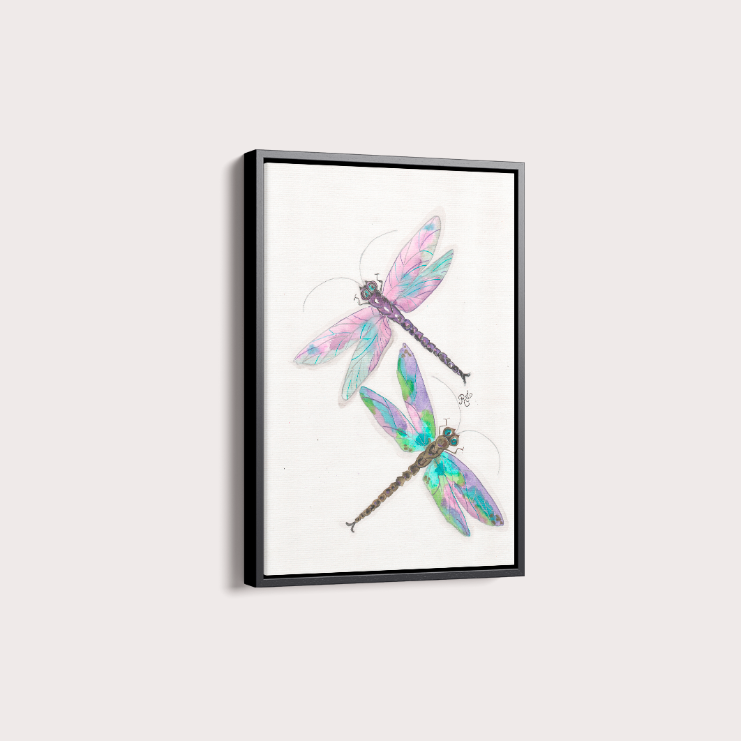 Quadro Libélulas por Aquarelando