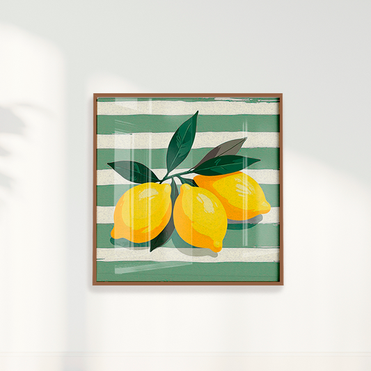 Quadro limão siciliano quadrado I