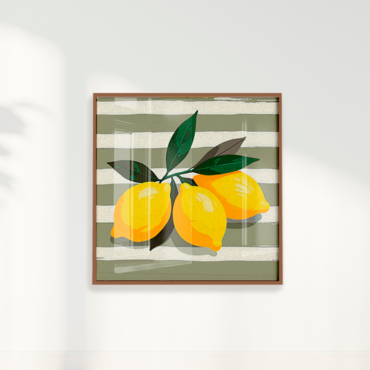 Quadro limão siciliano quadrado IV