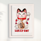 Quadro Lucky Cat por Rayana Karoline
