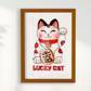 Quadro Lucky Cat por Rayana Karoline