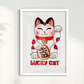 Quadro Lucky Cat por Rayana Karoline