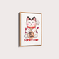 Quadro Lucky Cat por Rayana Karoline