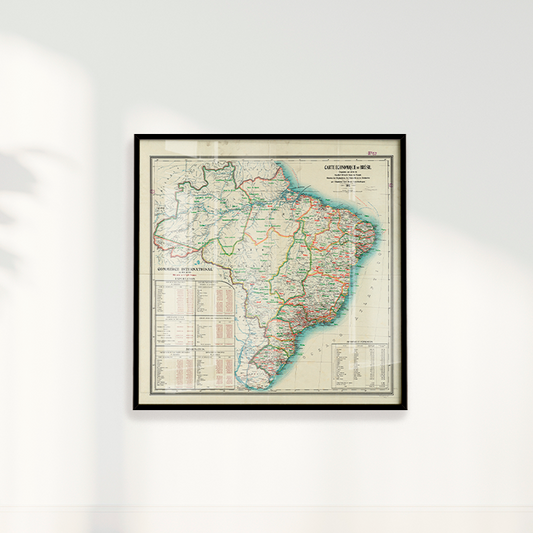Mapa Vintage Brasil 1911