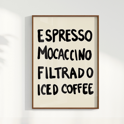 Quadro Menu do dia por Bruna Miyuki