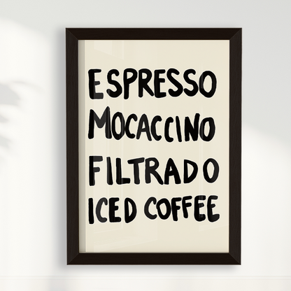 Quadro Menu do dia por Bruna Miyuki