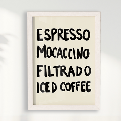 Quadro Menu do dia por Bruna Miyuki