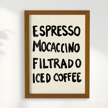 Quadro Menu do dia por Bruna Miyuki