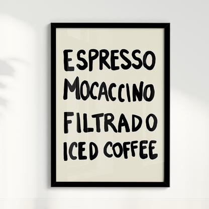 Quadro Menu do dia por Bruna Miyuki