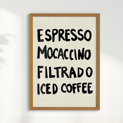 Quadro Menu do dia por Bruna Miyuki