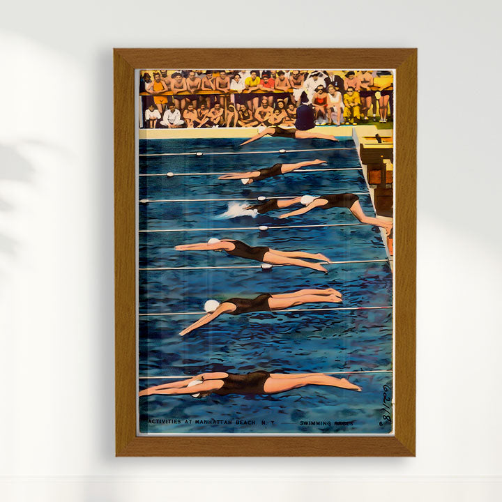 Quadro Natação Vintage