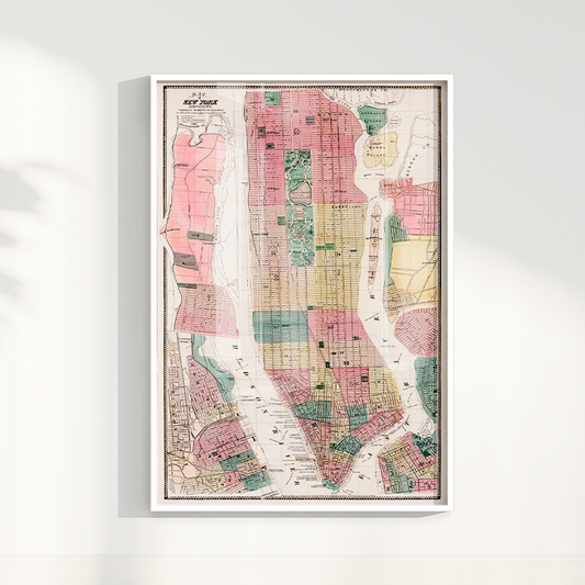 Quadro Mapa vintage Nova York
