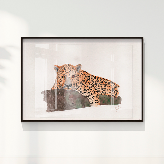 Quadro Onça 2 por Rayana Karoline