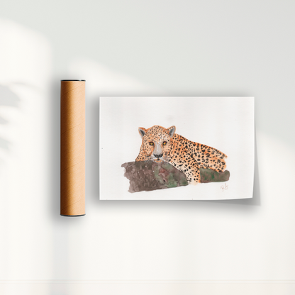 Quadro Onça 2 por Rayana Karoline