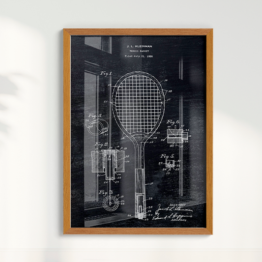 Quadro Patente Raquete de Tênis