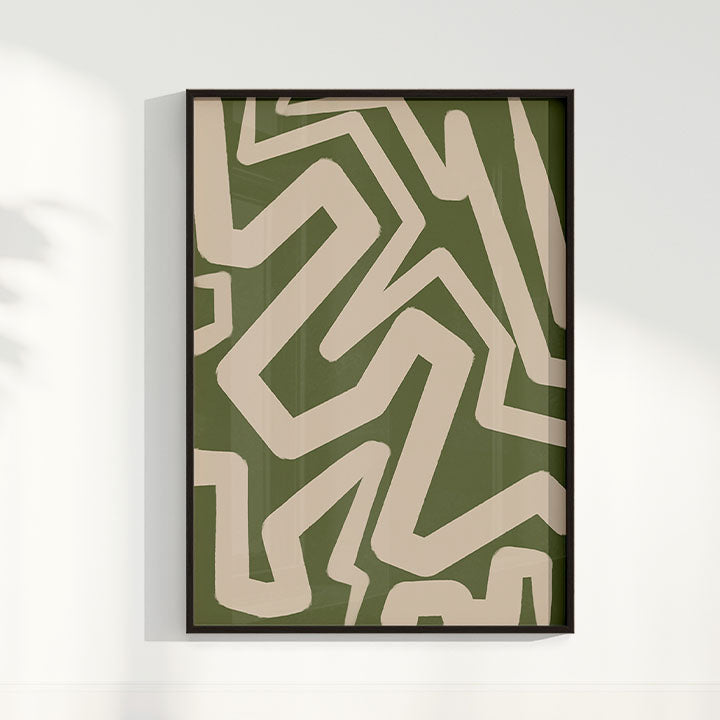 Quadro Percursos II Verde por Nicole Romão