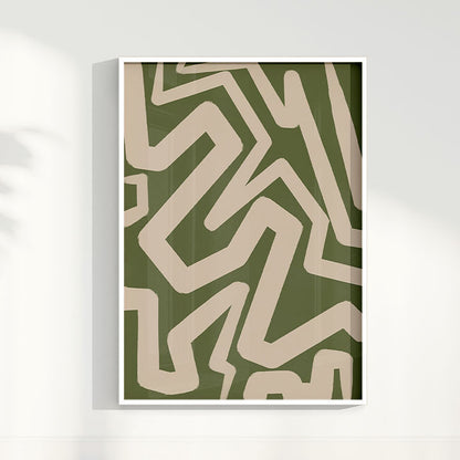 Quadro Percursos II Verde por Nicole Romão