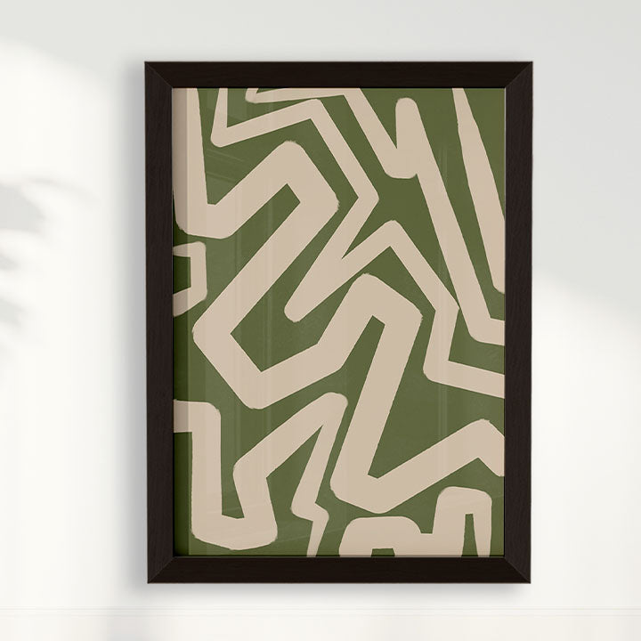 Quadro Percursos II Verde por Nicole Romão