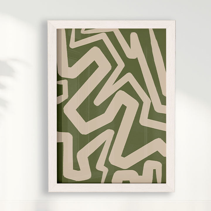 Quadro Percursos II Verde por Nicole Romão
