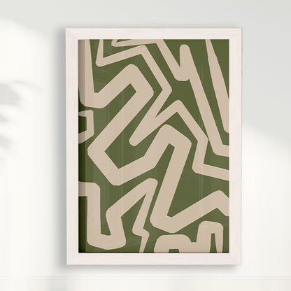 Quadro Percursos II Verde por Nicole Romão